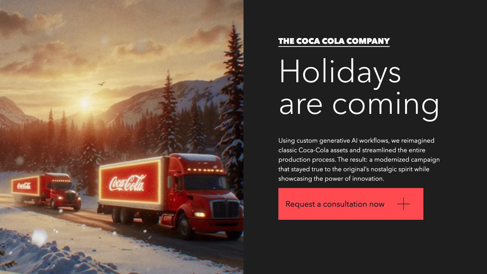 Coca-Cola “Holidays are coming” case, as published by Serviceplan