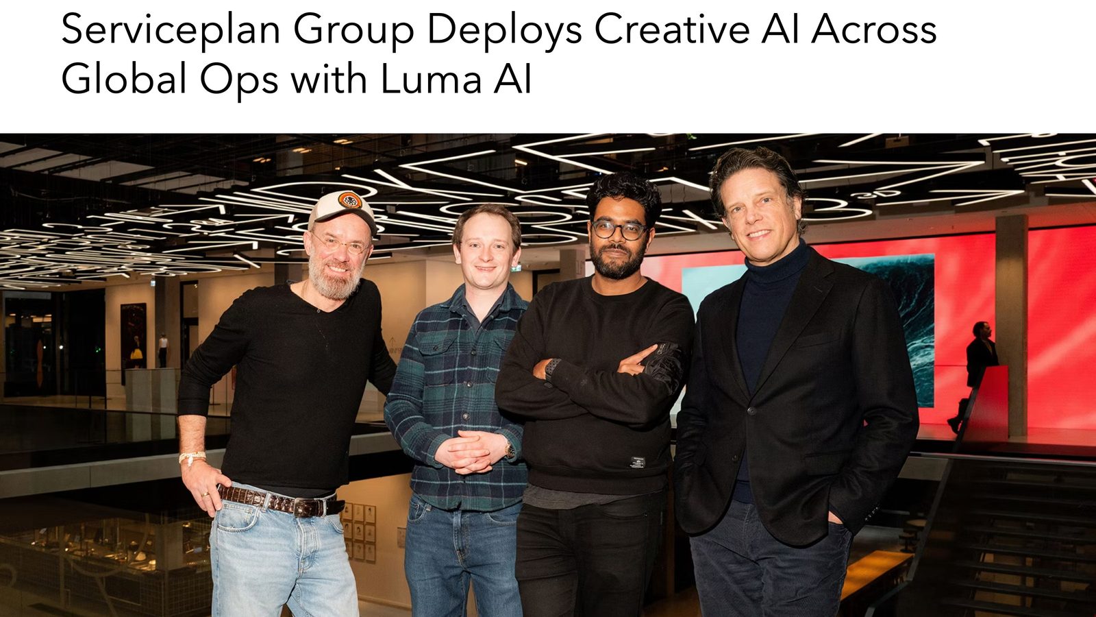 Serviceplan announcing the Luma AI partnership, February 2026